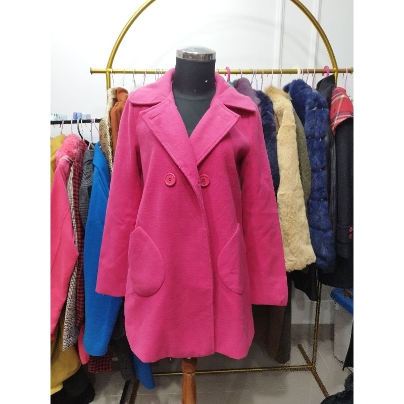Coat wool pink
