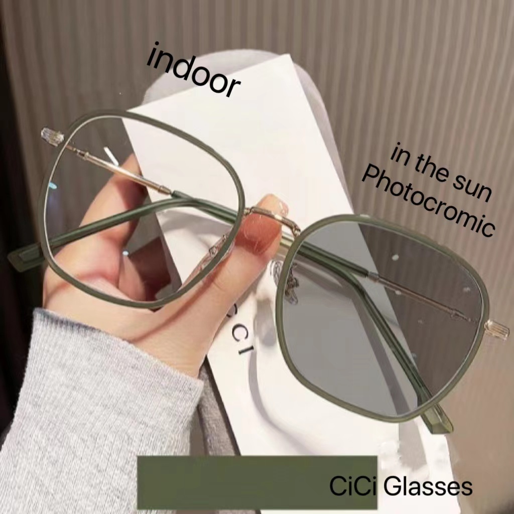 Kacamata Minus Photocromic Normal -0.5 -1.0 -1.5 -2.0 -2.5 -3.0 -3.5 -4.0 Logam Frame Kacamata Minus