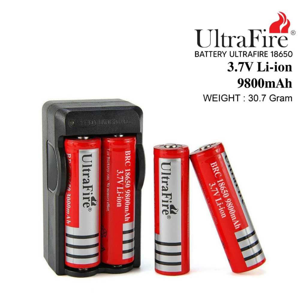 Batterai/ Baterai Ultrafire 18650 3.7v 9800 mAh rechargeable Li-ion original 100%