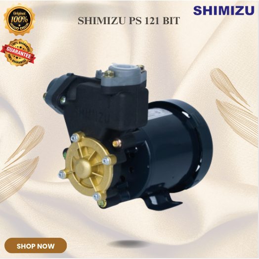 SHIMIZU POMPA AIR PS 121 BIT NON AUTO WATER PUMP/PS121BIT/PS121 BIT/PS 121BIT/ORIGINAL/GARANSI RESMI