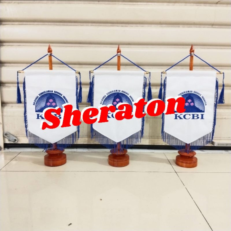 

custom bendera vandel meja+tiang vandel