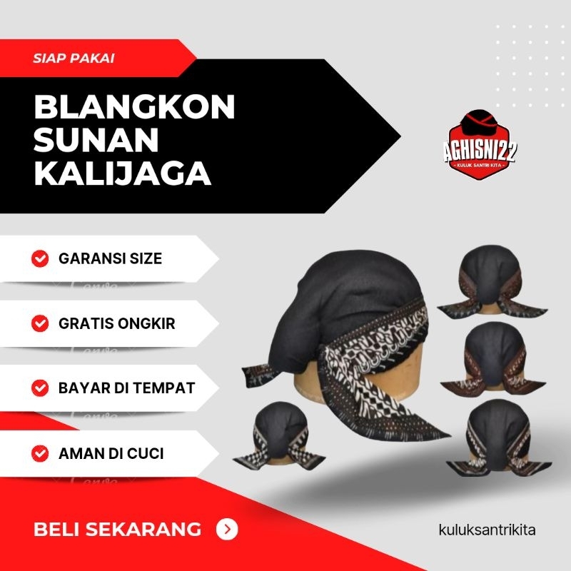 Blangkon sunan Kalijaga lipat cuci