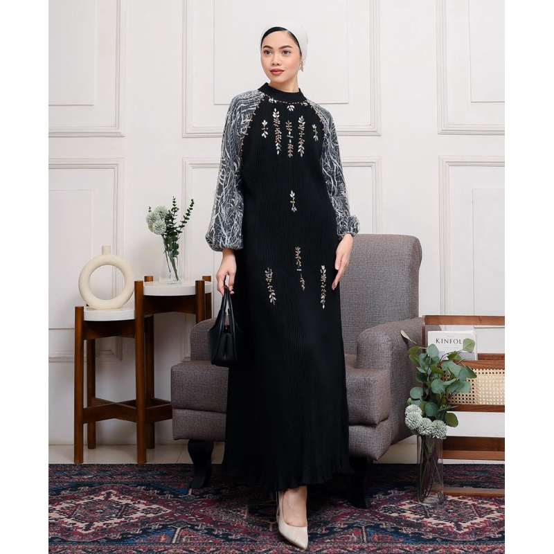 GZG-030 | Baju Gamis Plisket | Baju Lebaran | Baju Lamaran | Baju Pesta | Baju Gamis wanita