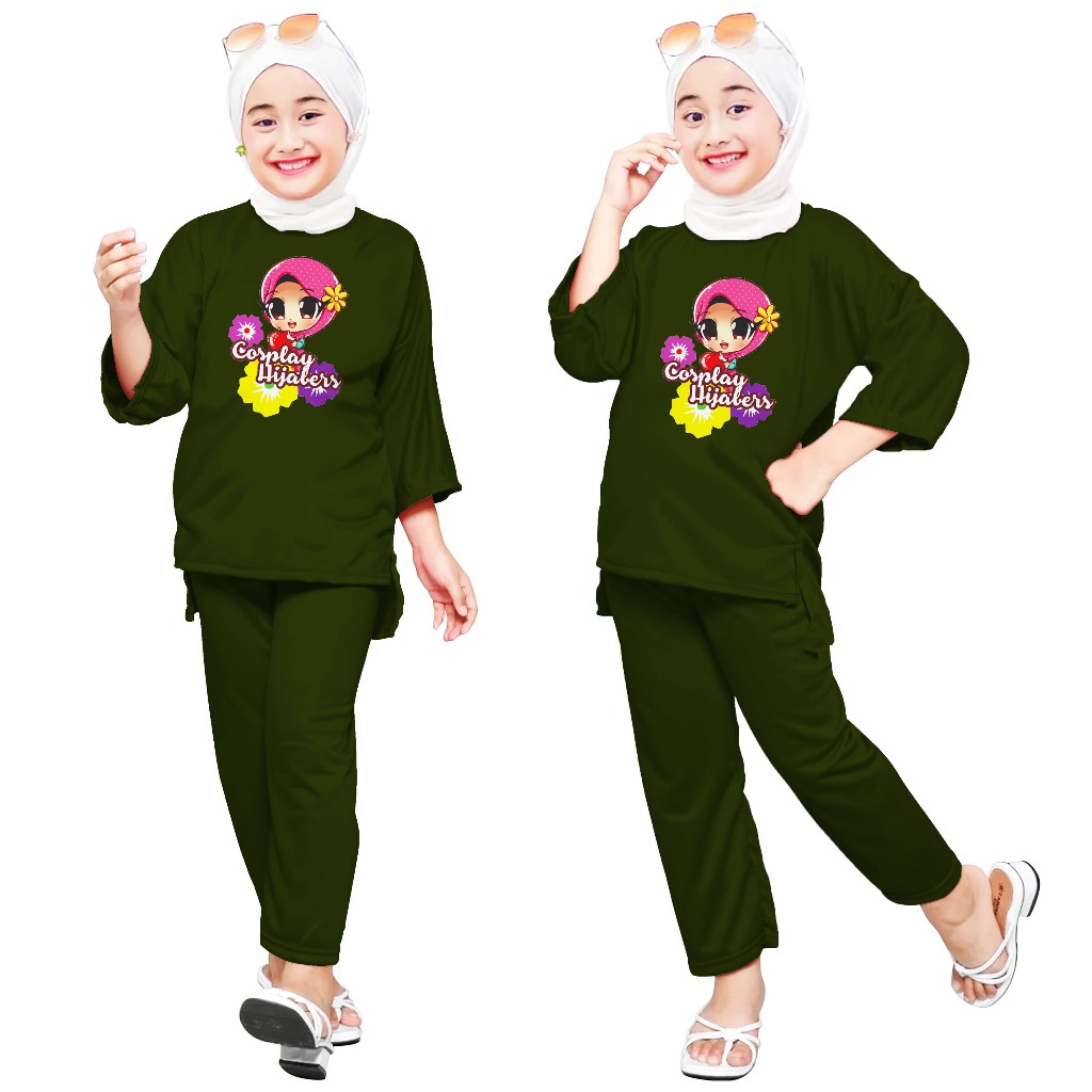 SETELAN ANAK MUSLIM ONE SET / SETELAN ANAK OVERSIZE VIRAL {12}