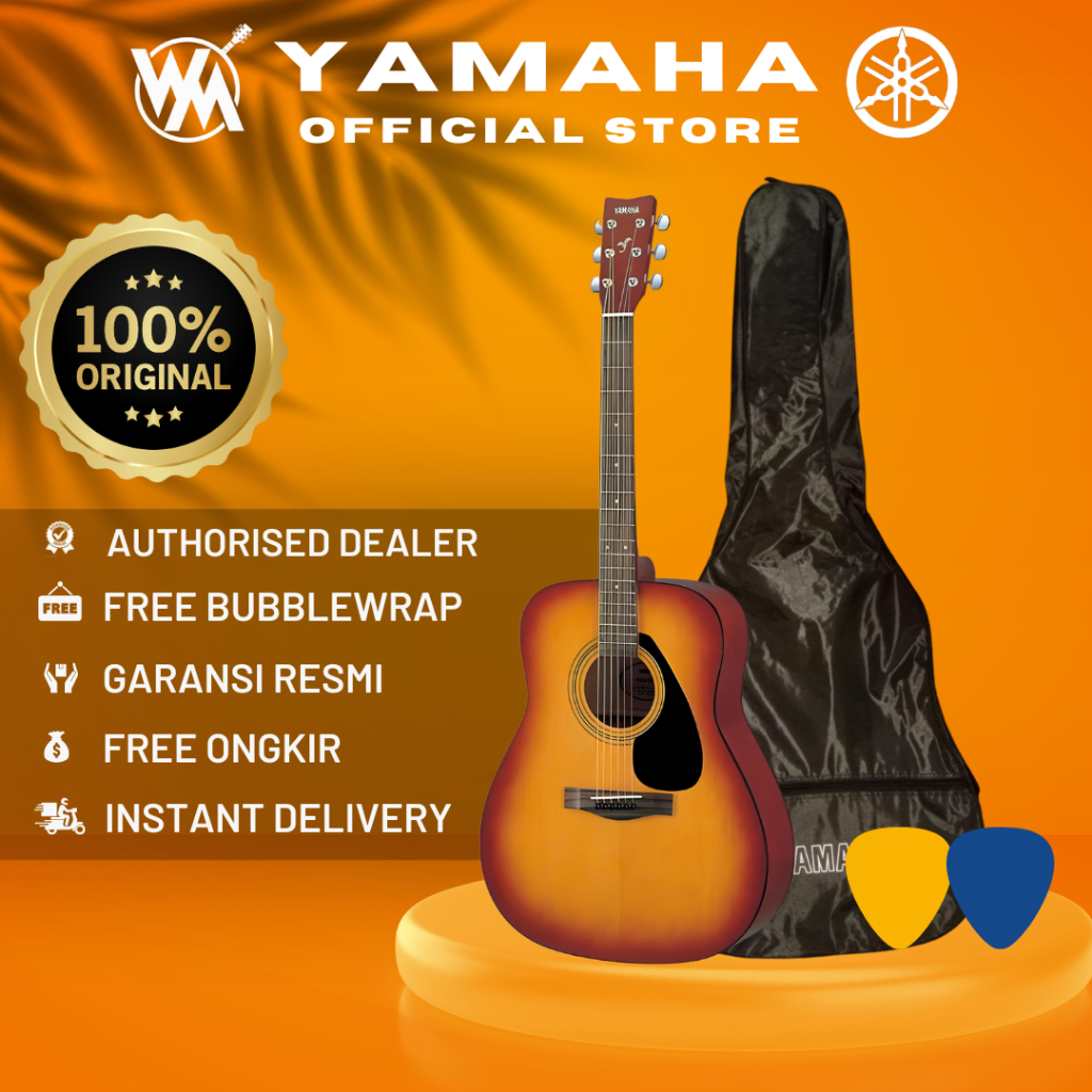 Yamaha Gitar Akustik Acoustic Folk F310 / F 310 / F-310 Tobacco Brown Sunburst + Softcase + 2 Pick