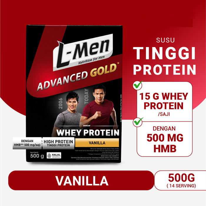 L-Men Advanced Gold Whey Protein 500g - Susu Tinggi Protein