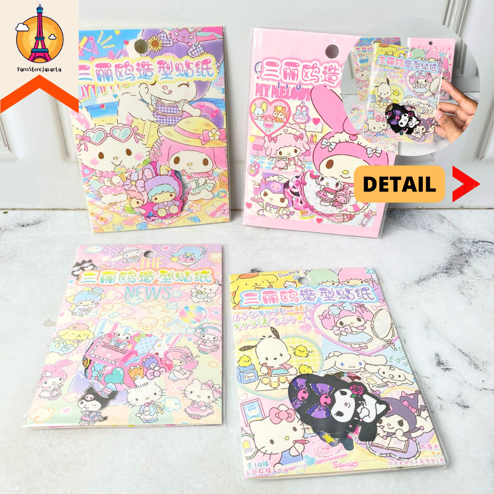 

Stiker Kiss Cut Sanrio ST-1195 Waterproof Sticker Anti Air Stationery For School Alat Tulis Kantor Sekolah Kado Ulang Tahun