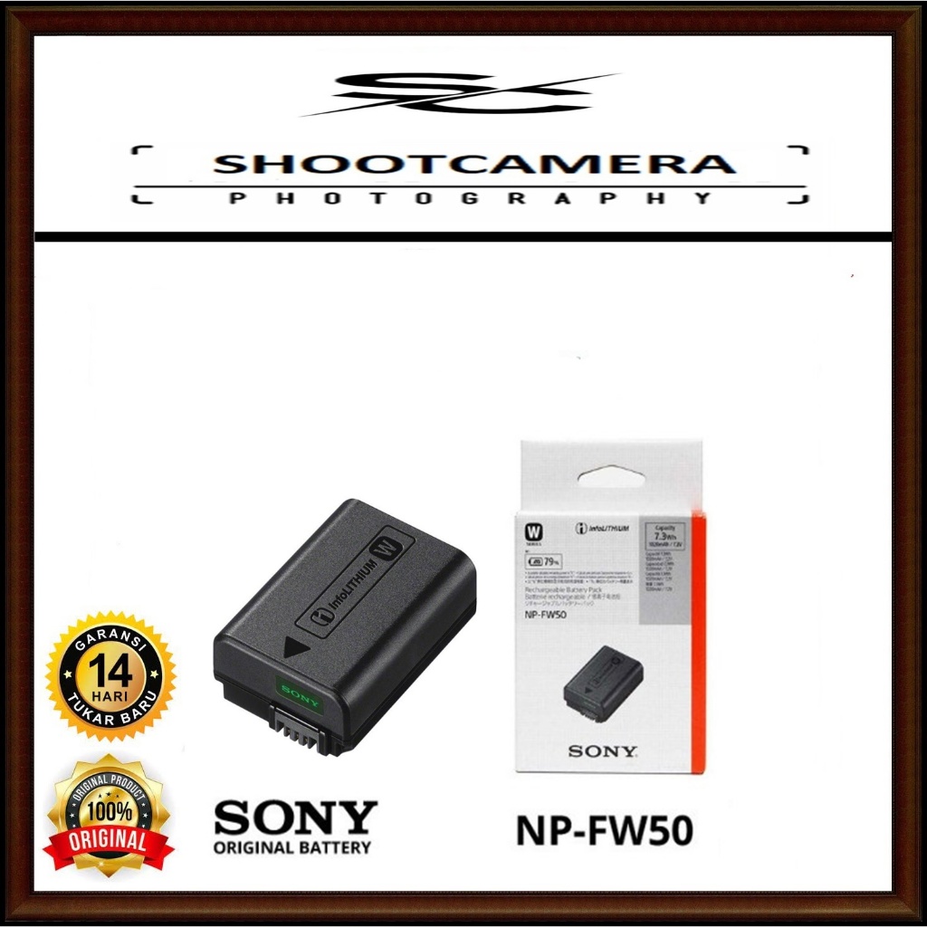 BATTERY SONY FW50 ORIGINAL - BATRE SONY NP-FW50 RECHARGEABLE LITHIUM-ION BATRAI (1020mAh)