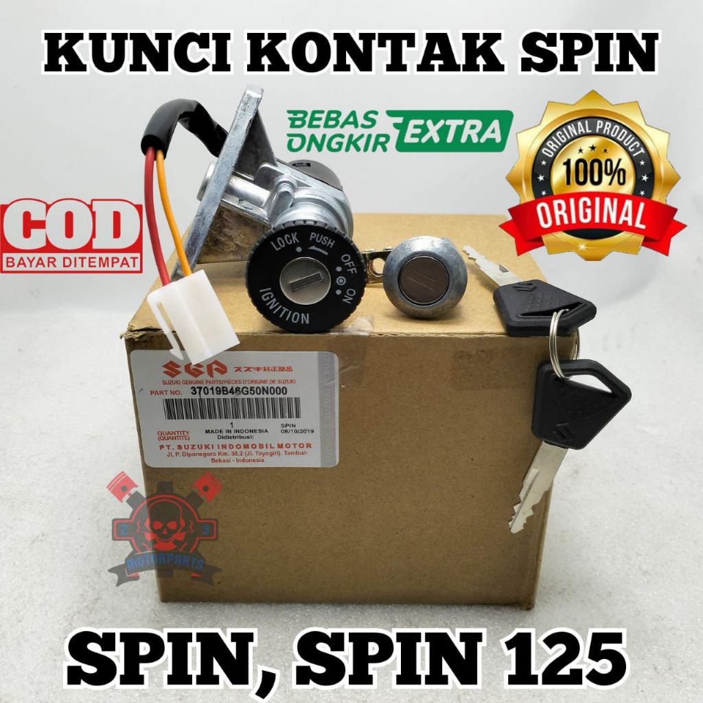 Kunci Kontak Suzuki B46 Konci Motor Set Spin 125R Nex I 110 Karbu Nex FI Key Set Kualitas Asli Origi