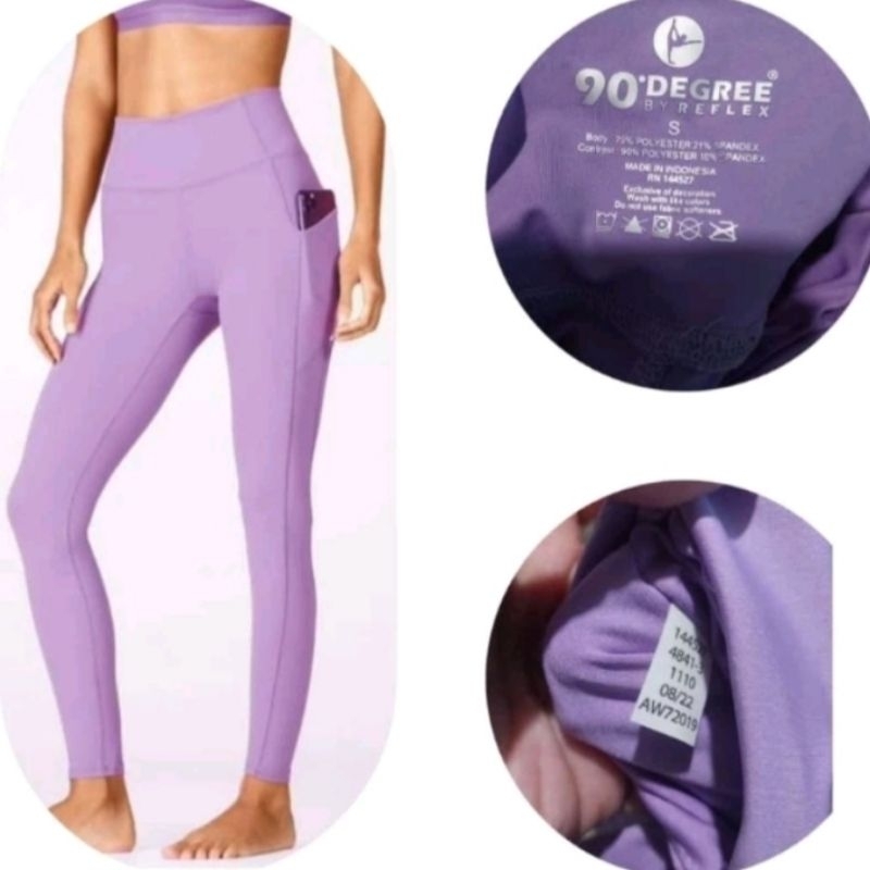 Legging sport 90'degree - 2 side pocket - Legging senam & zumba