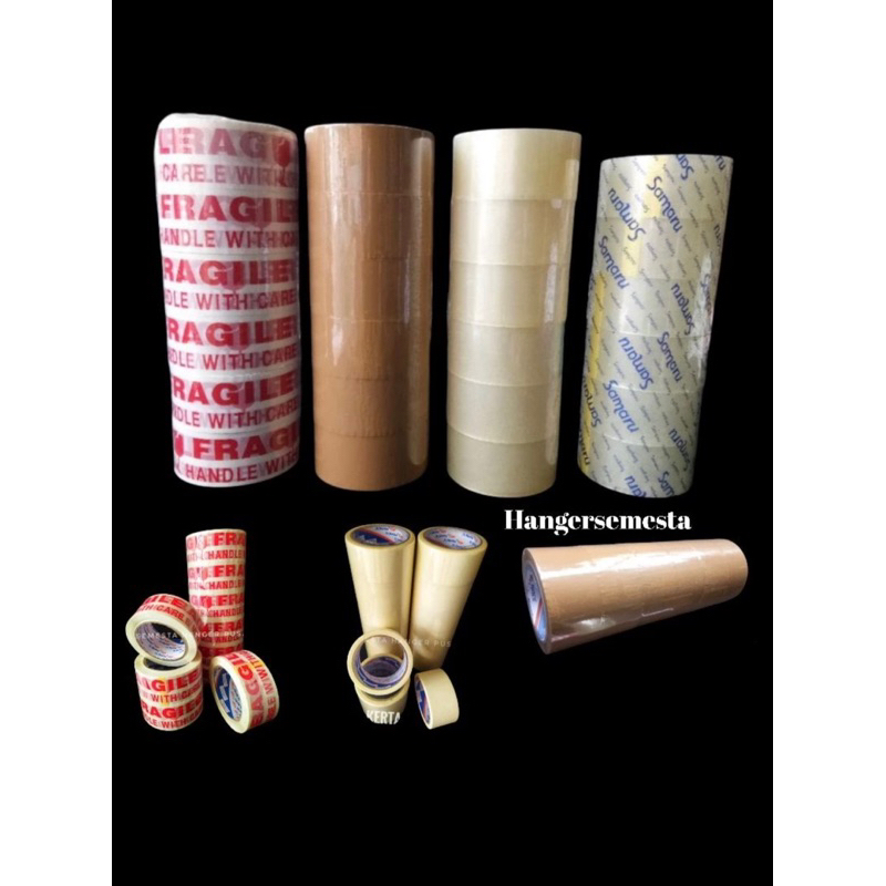 

LAKBAN KERTAS,BENING, COKLAT, FRAGILE