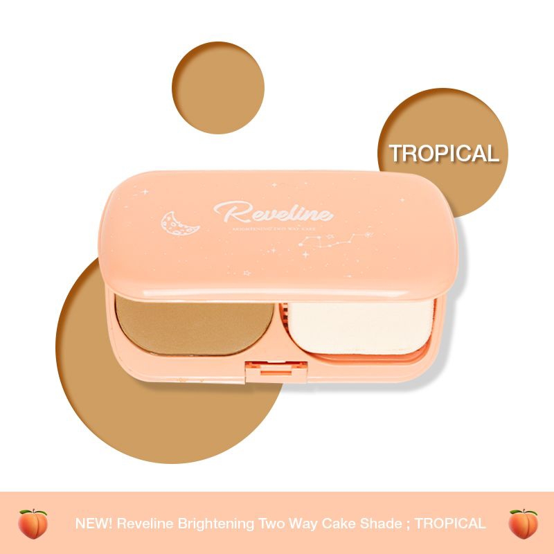Reveline Brightening Two Way Cake TWC - Tropical / Reveline Bedak Wajah