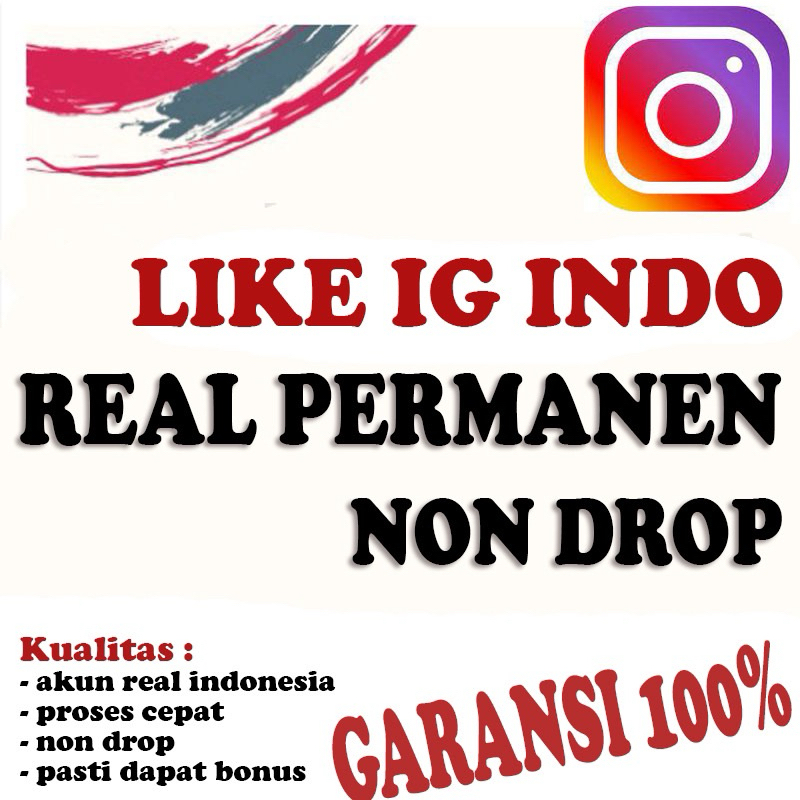 Promo Likes ig indo real permanen non drop Like instagram