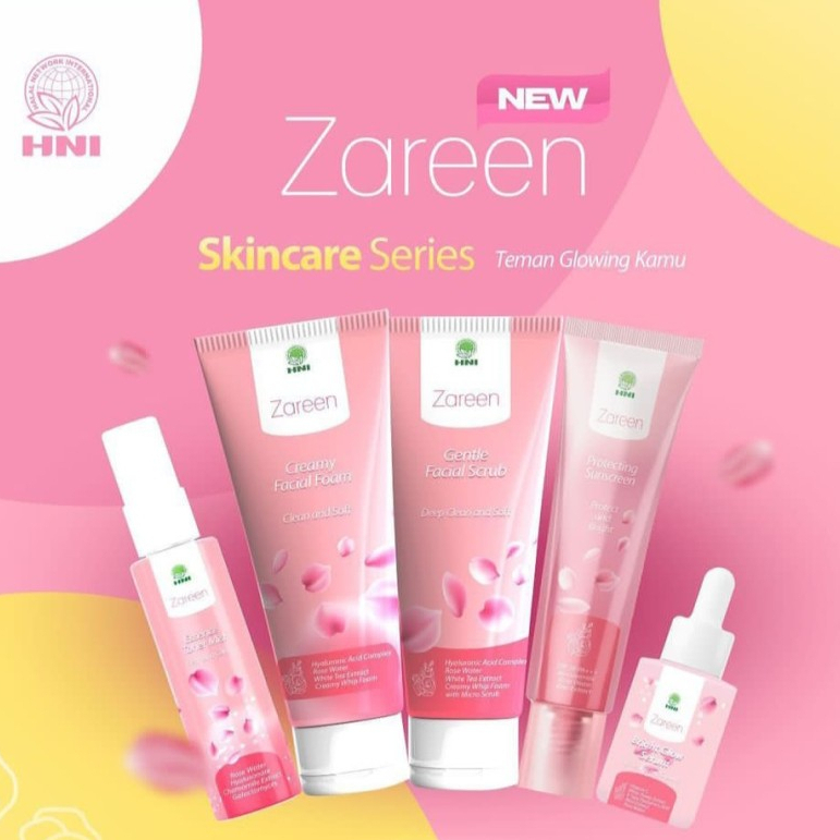 Zareen Skincare Series - Zareen HNI Skincare - Bright Glow Serum - Toner - Facial foam  & Scrub - Su