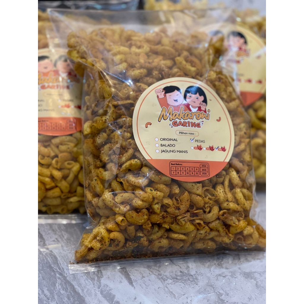 

Makaroni Garing 500gr Cemilan Gurih