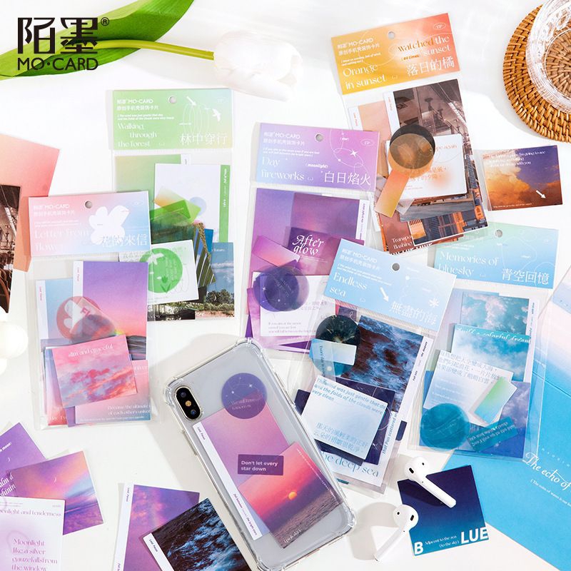 

[MYUME.STORE] PAPER PEMANDANGAN PAPER SUNSET PAPER diary pvc album foto akun stiker tangan