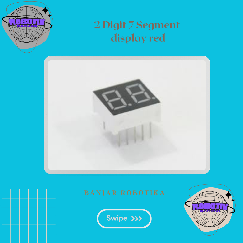 led display 7 segment 2 digit 3 digit 7 segmen merah 0.56" inch red