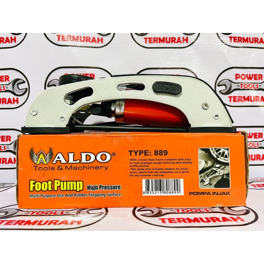 

POMPA ANGIN INJAK MANUAL BAN SEPEDA MOTOR MOBIL ALDO 889 PORTABLE PUMP
