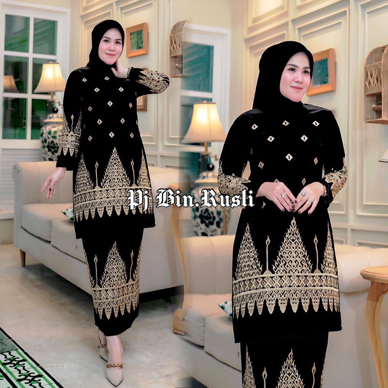 Hokyy-New set baju kurung bordir2-Baju kurung Moderen-Baju moderen-Kebaya baju kurung padang