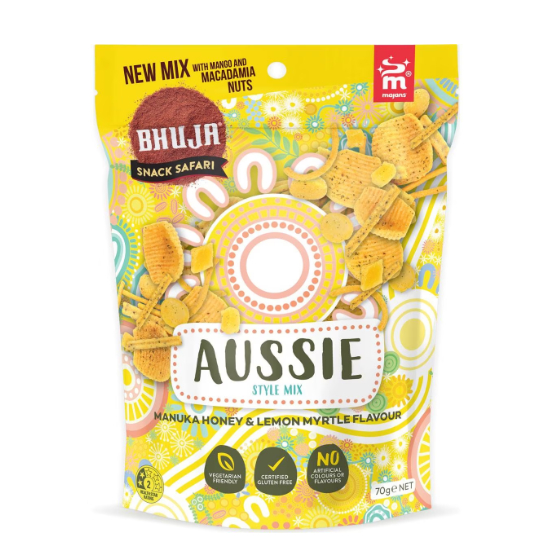 

Bhuja Aussie Style Mix Manuka Honey & Lemon Myrtle 70g