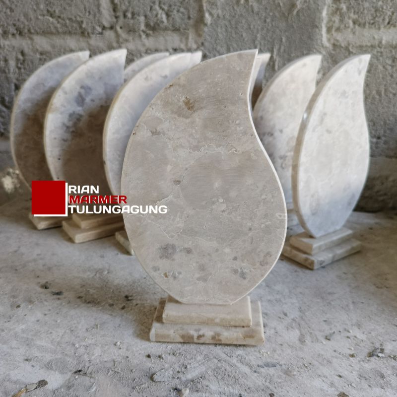 Vandel Polos polos Bahan marmer putih Model air