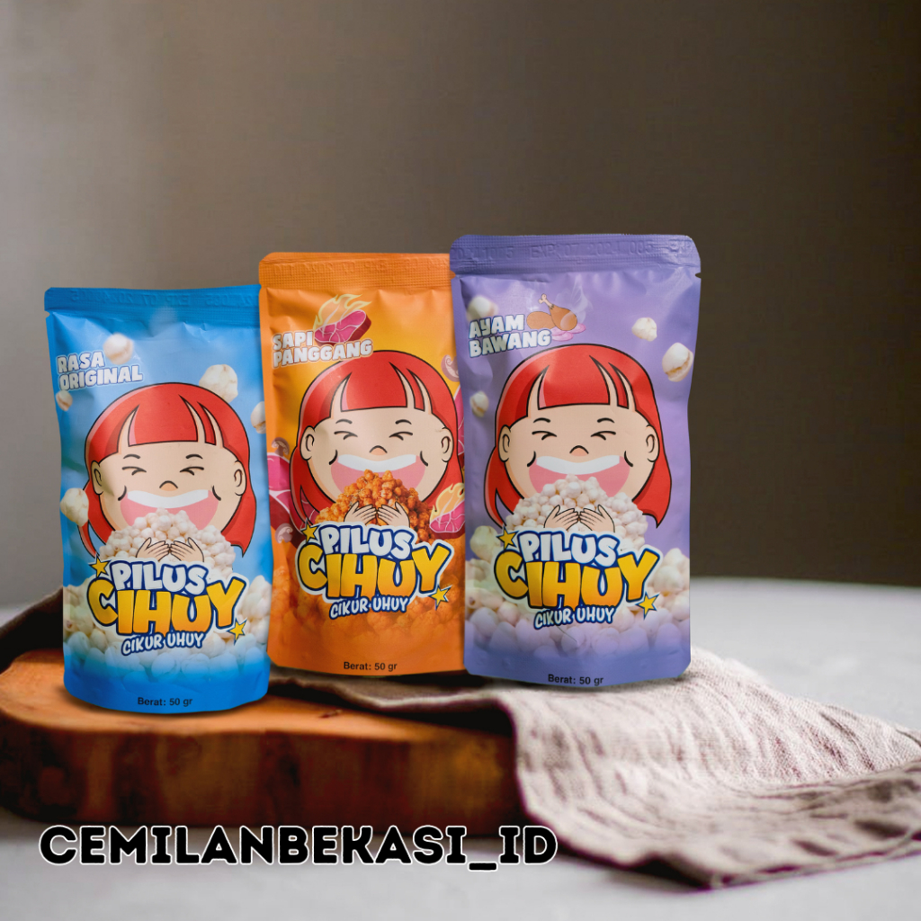 

CEMILAN VIRAL Pilus Cihuy Cekelin | Cemilan Pilus 5 Rasa 50Gr