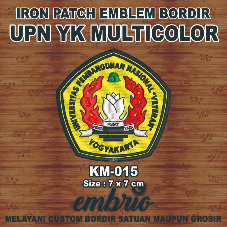 KM-015 Patch logo UPN emblem bordir almamater UPNVY Universitas Pembangunan Nasional Veteran Yogyaka