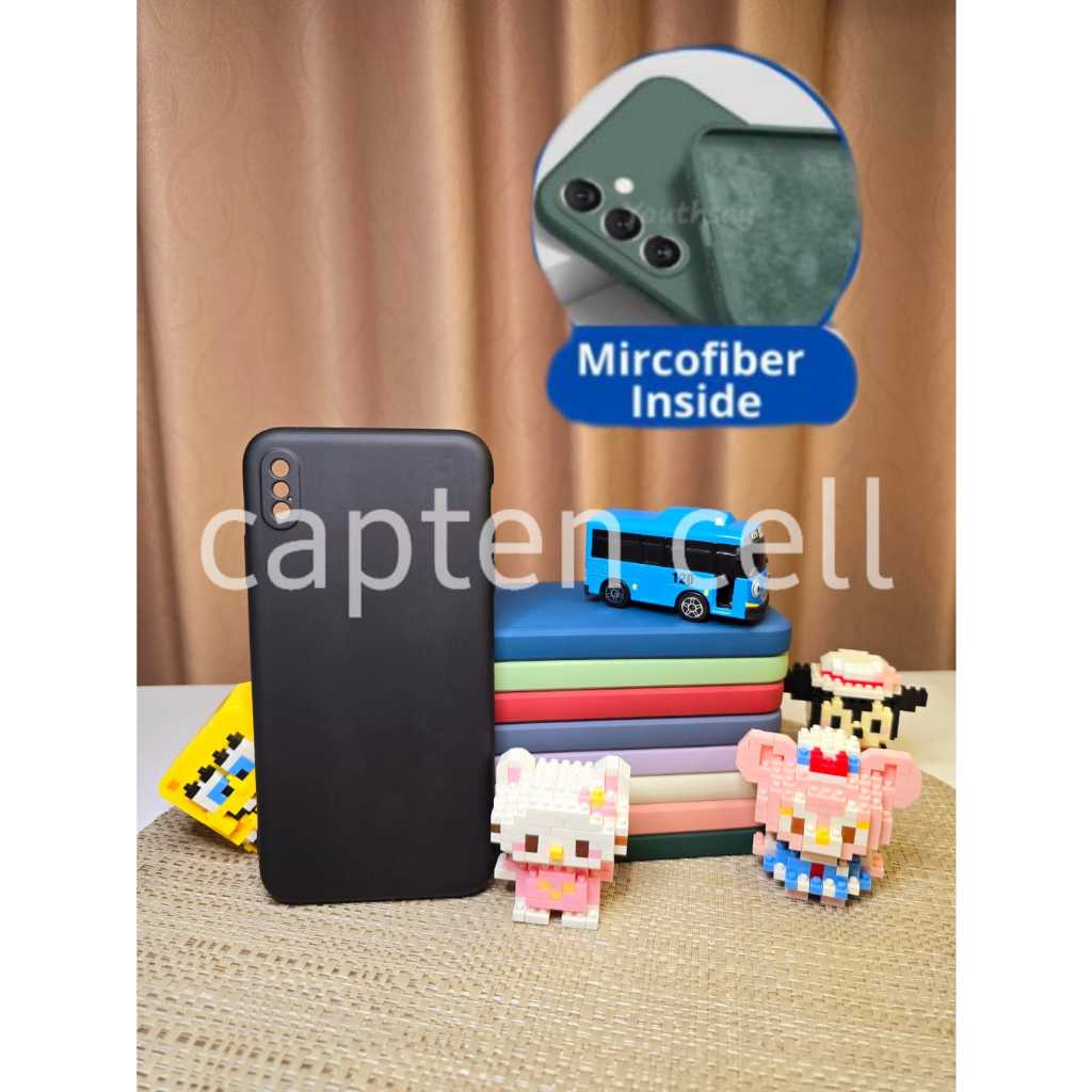 Soft Case Iphone X / Iphone Xs Iphone XR Iphone Xs Max Liquid Silikon Macaron Microfiber Casing Blud