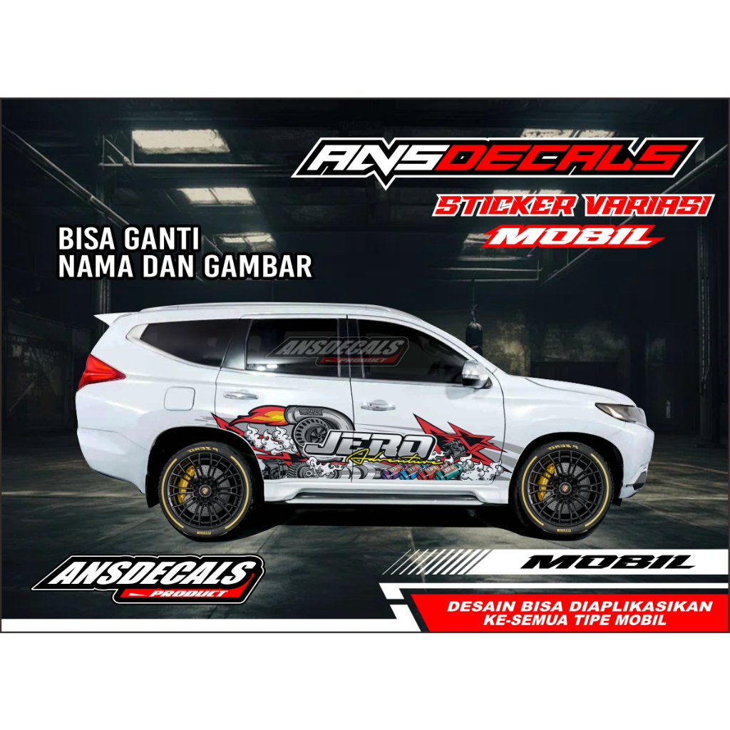 STICKER MOBIL FORTUNER | DECAL STICKER MOBIL STIKER PAJERO, INOVA, XPANDER CROSS STIKER LIVERY MOBIL
