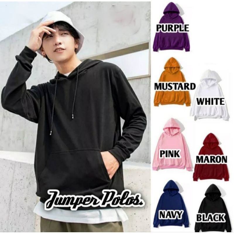 hoodie Polos size M L XL XXL Jumper polos hudi polos sweater hoodie pria wanita gms 280