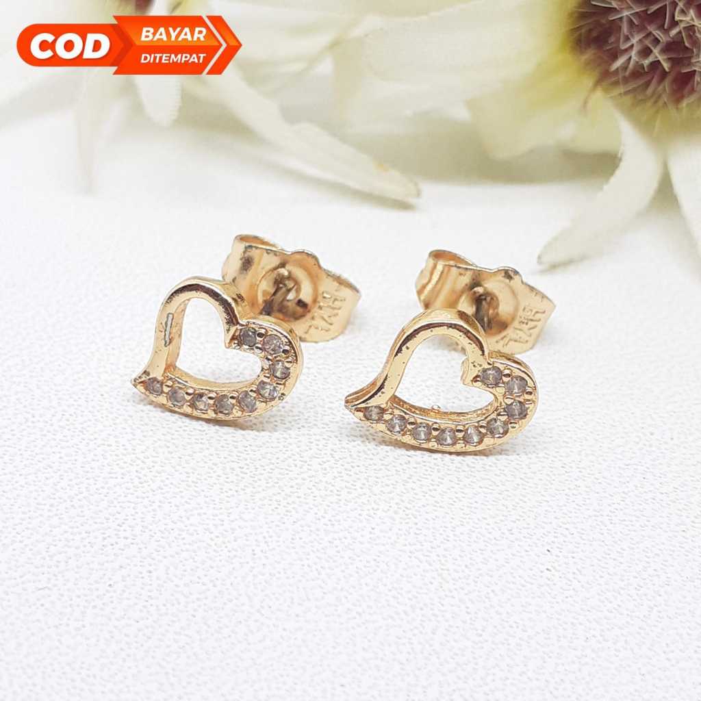 mytitanium-anting xuping lapis emas model kekinian wanita dewasa kwalitas terbaik DM47