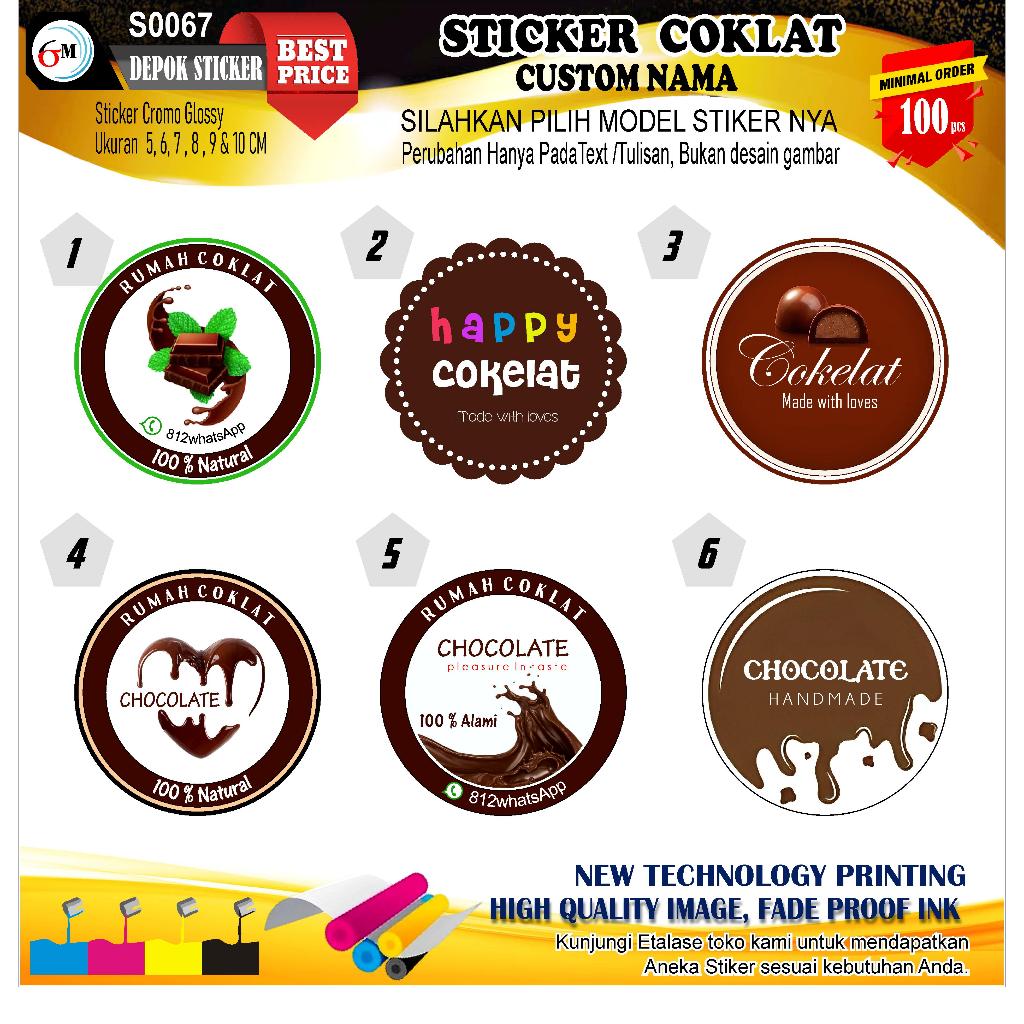 

Stiker Label Kue Chocolate Coklat