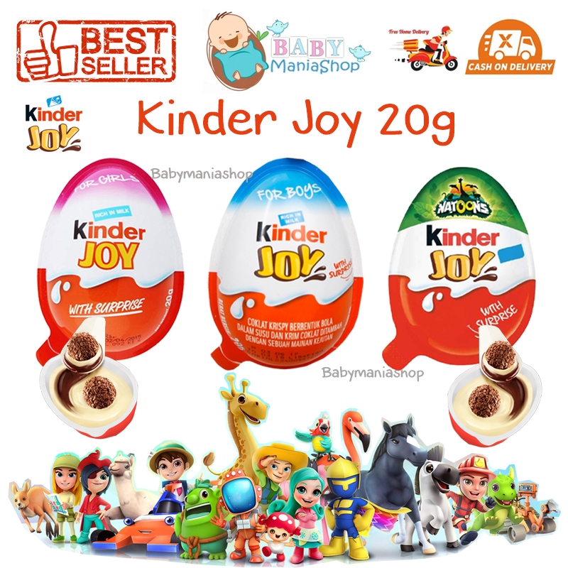 

Kinder Joy Chocolate Crispy 20gr Coklat Telur Krispy Boy Girl Natoons Snack Souvenir Ulang Tahun