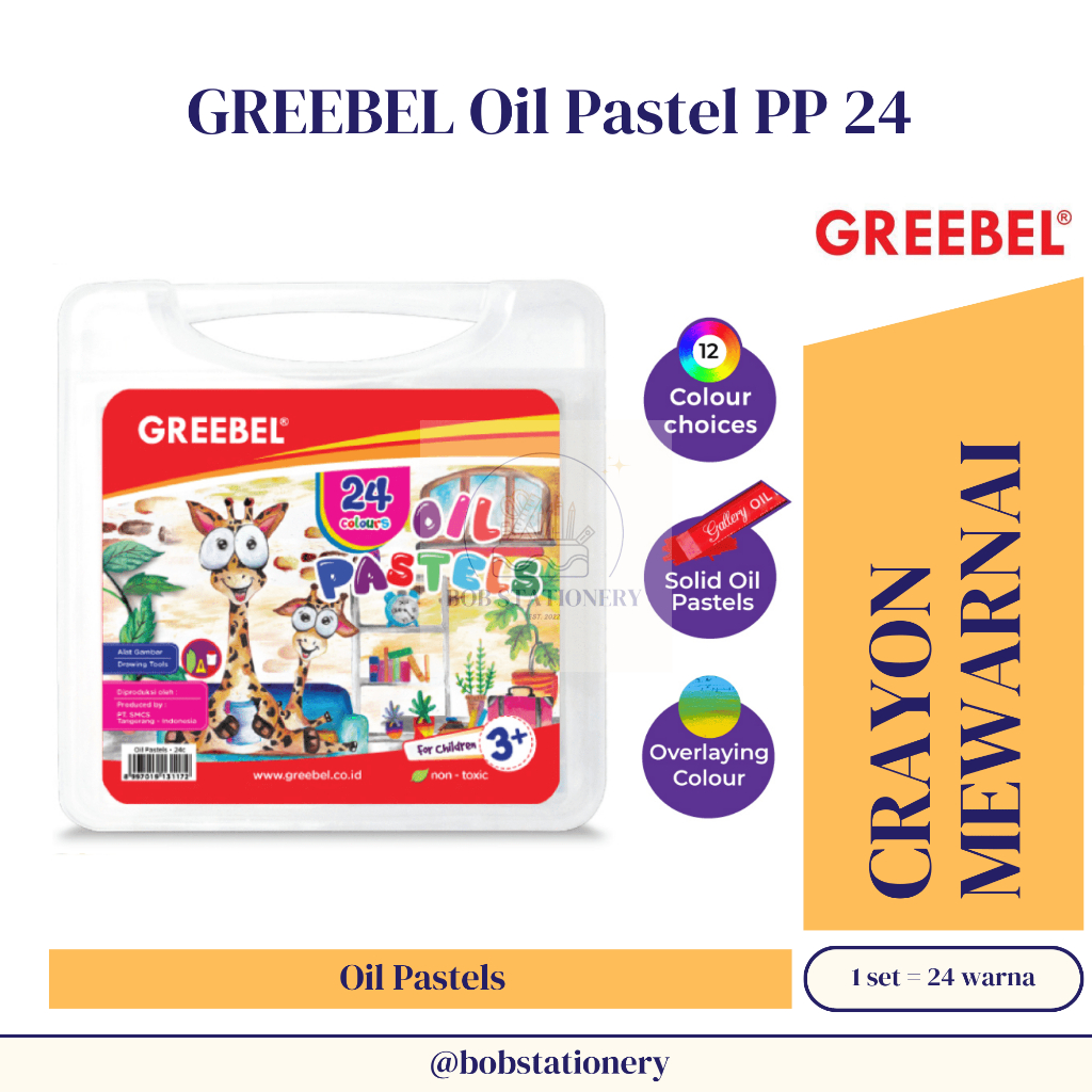 

GREEBEL Oil Pastel PP 24 Crayon Mewarnai