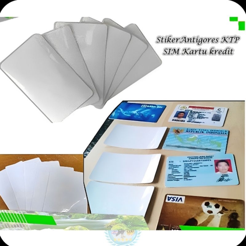 

Stiker Anti Gores Laminating KTP SIM Kartu Kredit Credit Card ATM Lem Praktis Bisa pasang sendiri
