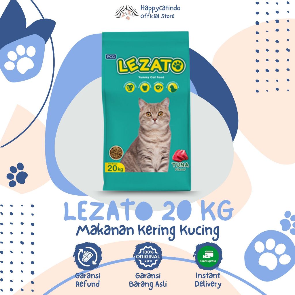 Makanan Kering Kucing LEZATO 20 KG Karungan 1 SAK