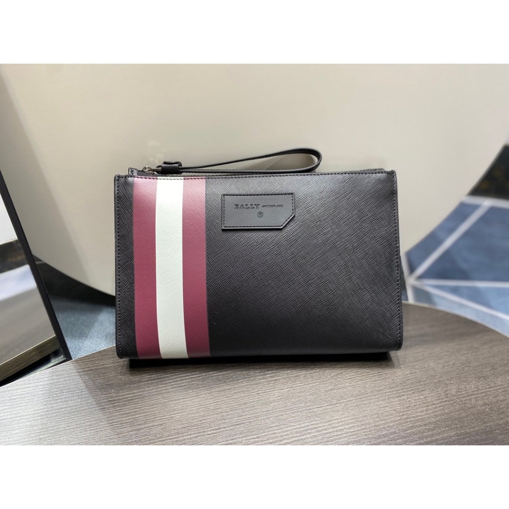 Tas Clutch Kulit Pria BALLY Tas Clutch Besar Pria Serbaguna Klasik Modis