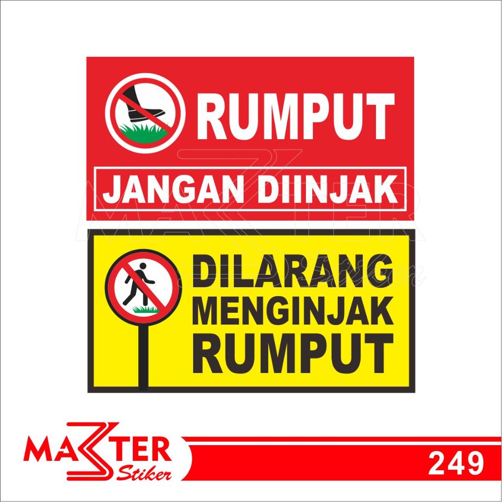 

249 - Stiker Dilarang Menginjak Rumput, Sticker Vinyl, Premium, Tahan Air, Termurah, dan Bisa Custom