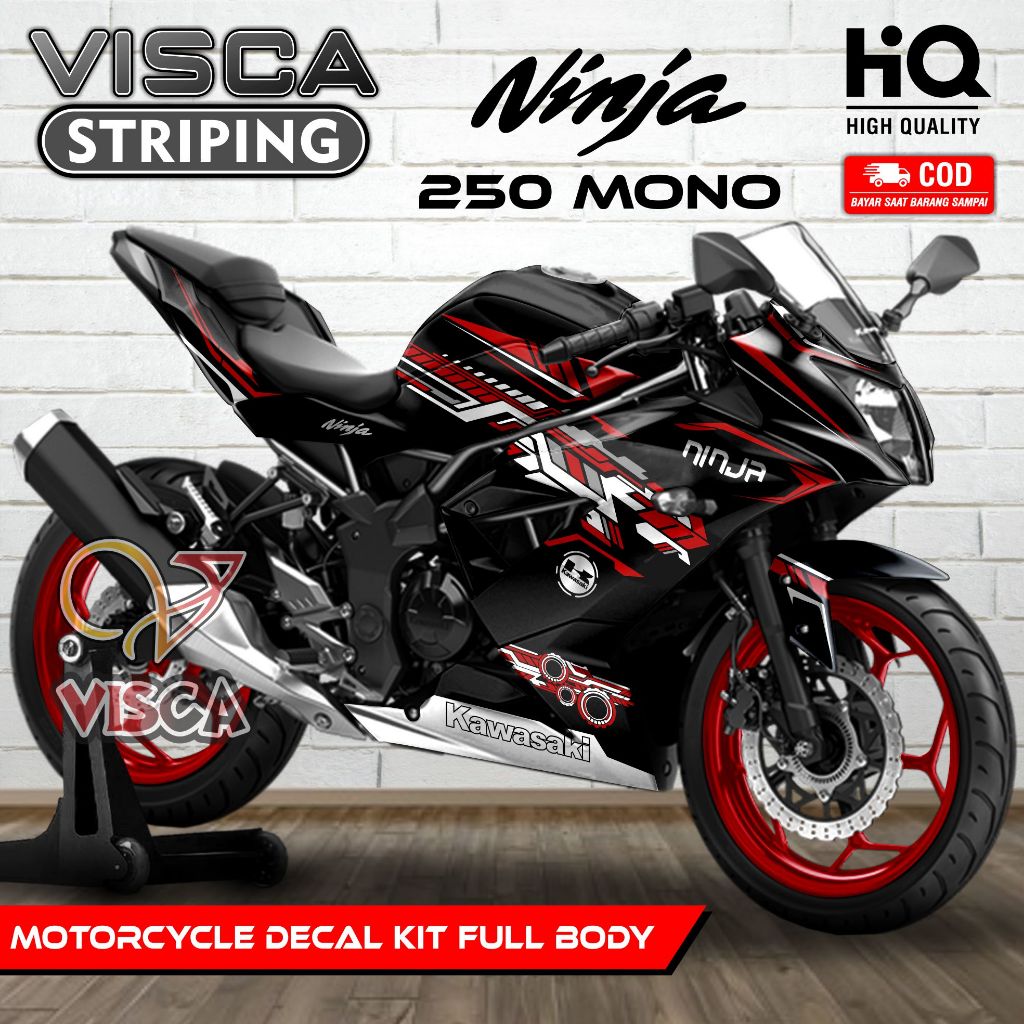 Decal Ninja 250 Mono Full Body - Stiker Motor Ninja Mono 250RR Full Body - Dekal Ninja 250 RR Mono -