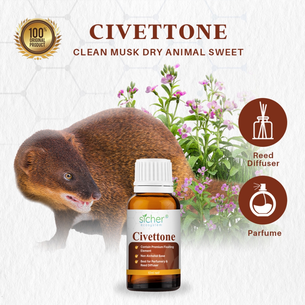 Sicher Fixative Civettone 10ml (Super Fixative/Penguat/Pengawet/Booster Aroma/Pengikat Fragrance)