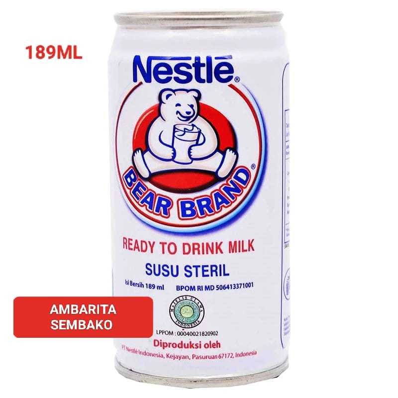 

BEAR BRAND SUSU STERIL ASLI NESTLE 189ML