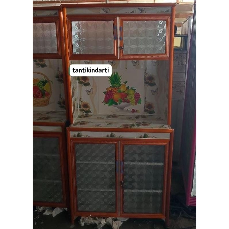 PROMO - LEMARI PIRING 2 PINTU, GOLD, HITAM, ALUMUNIUM