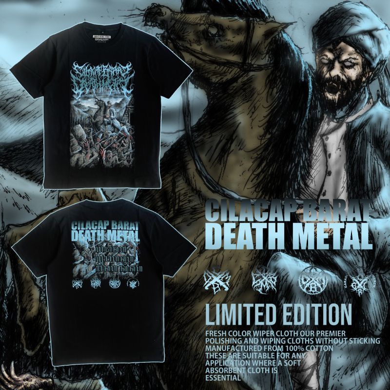 T-shirt cilacap barat death metal /kaos Cbdm /kaos metal limit edtion