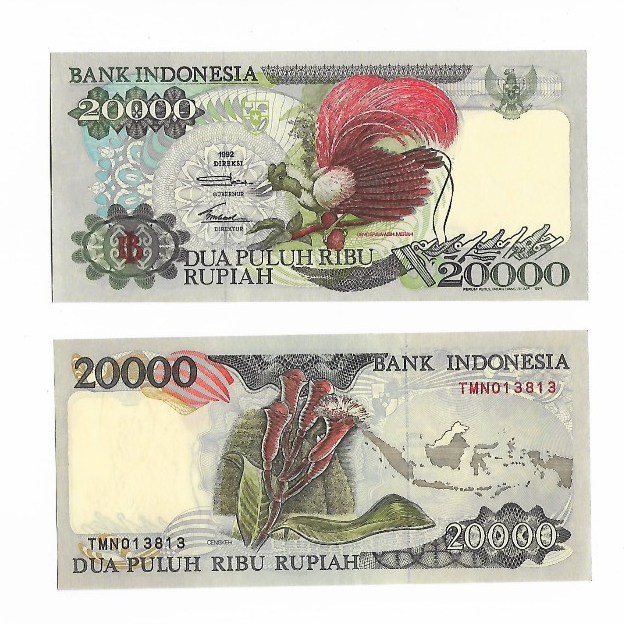 Uang kuno Indonesia 20000 Rupiah Emisi 1992