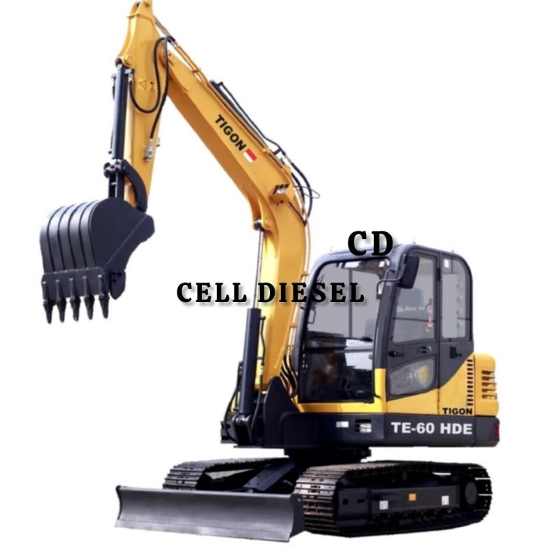 mesin mini excavator TIGON TE-60HDE kapasitas 6 Ton engine Yanmar