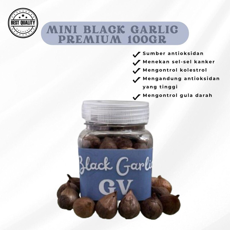 

GV Ginsu Valent Black Garlic 100 gram Mini 1-1,5cm organik alami