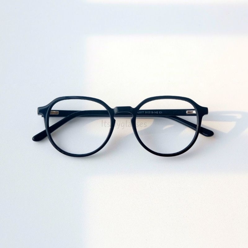 Optical Frame Noe - Kacamata Bulat - Asetat - Minus/Silinder/Plus - Wanita/Pria