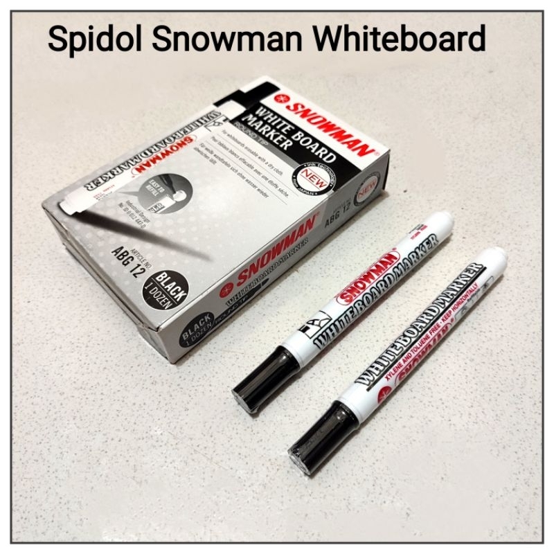 

1 Pcs Spidol Snowman Whiteboard Hitam / SPIDOL BISA DIHAPUS