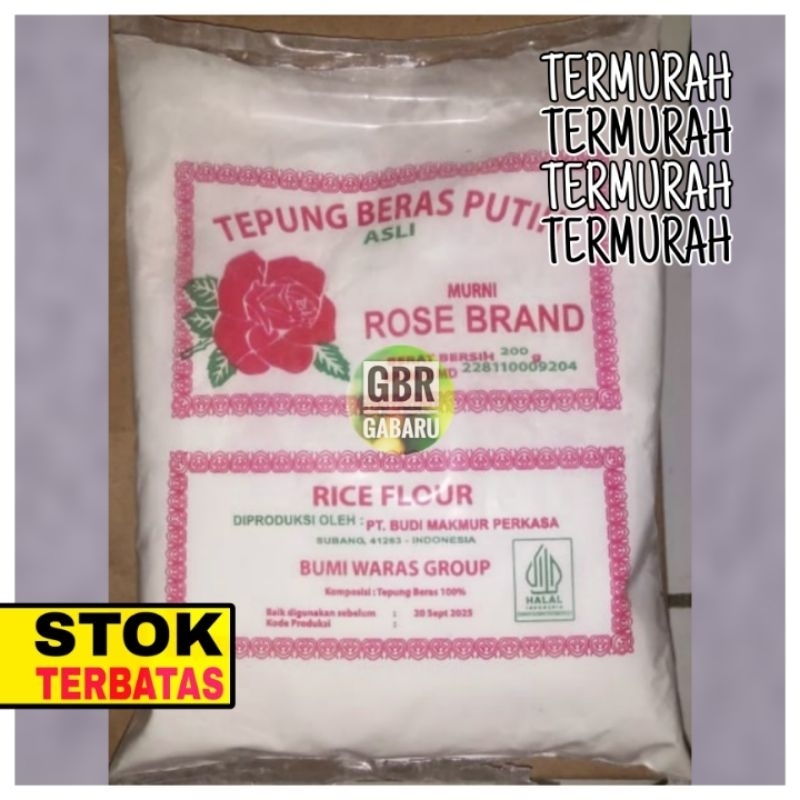 

(TERMURAH - GBR) Tepung Beras Rose Brand 200gr Putih Asli