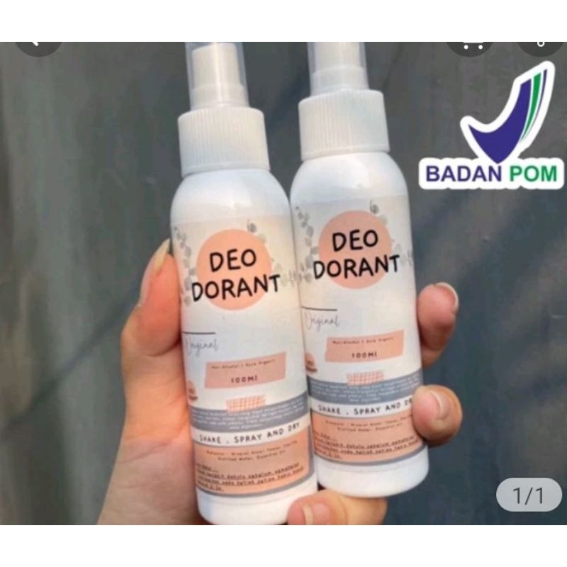 100 ML DEODORANT TAWAS SPRAY NATURAL  NON ALKOHOL BPOM